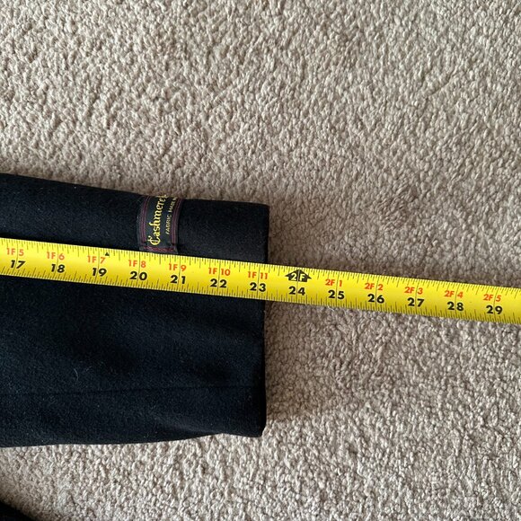 Harve Benard Coat Womens 14P Wool Cashmere Blend Black Button Close Pockets - Picture 9 of 11